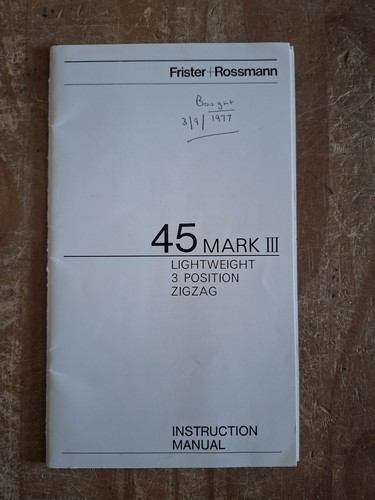 Instruction manual for frister - instruction,